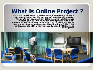 what is online project