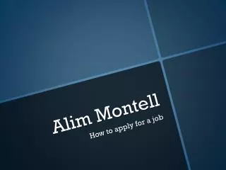 Alim Montell