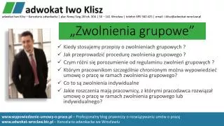 zwolnienia grupowe