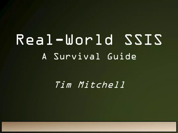 a survival guide tim mitchell