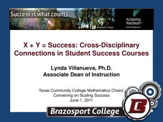 X + Y = Success: Cross-Disciplinary Connections in Student Success Courses