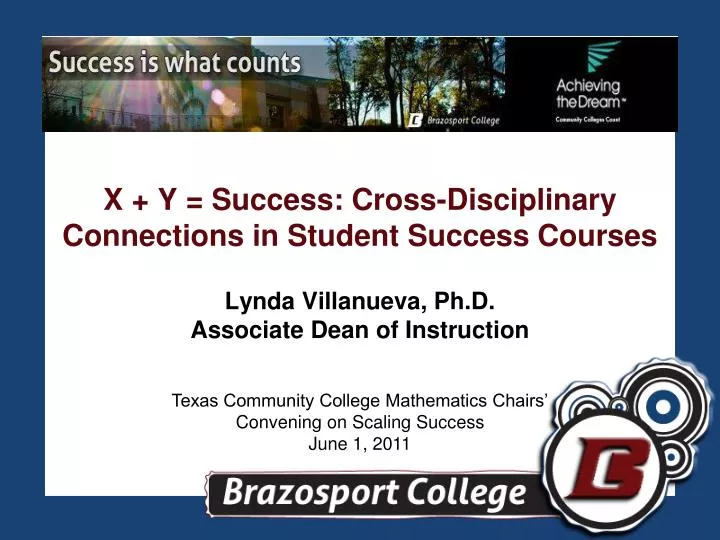 x y success cross disciplinary connections in student success courses