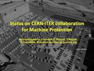 Status on CERN-ITER collaboration for Machine Protection