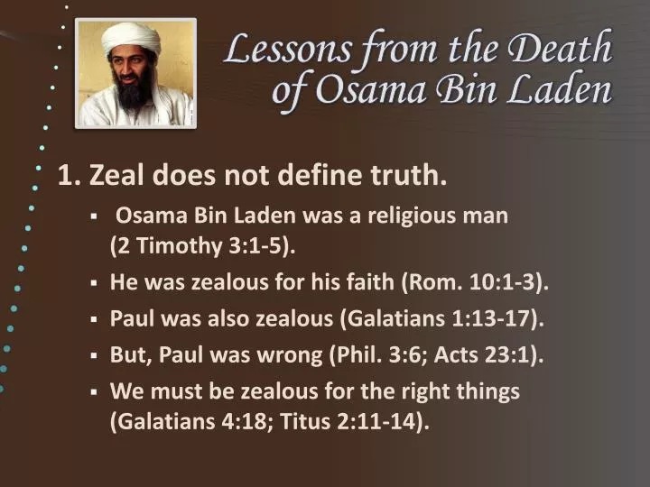 lessons from the death of osama bin laden
