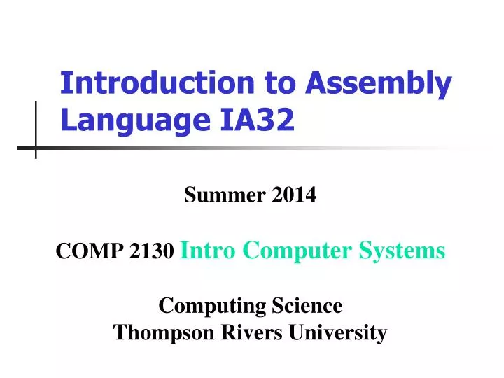 introduction to assembly language ia32