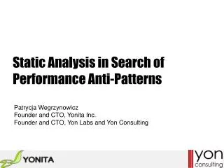 Static Analysis in Search of Performance Anti-Patterns
