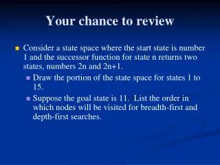 Your chance to review