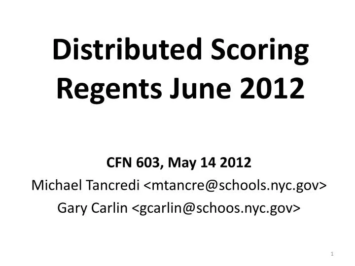 distributed scoring regents june 2012