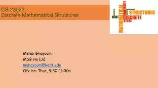 CS 23022 Discrete Mathematical Structures