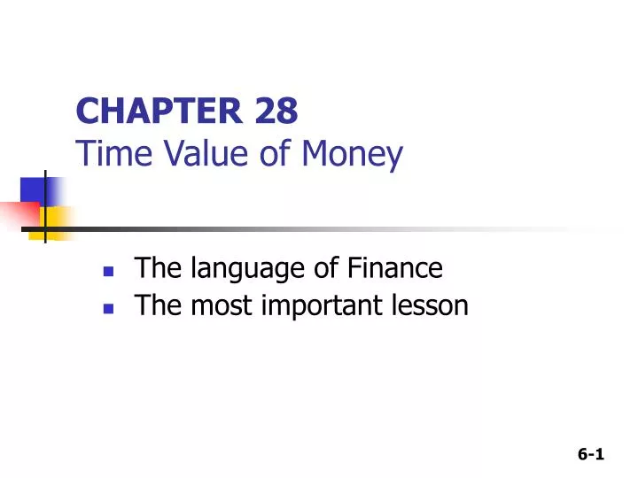 chapter 28 time value of money
