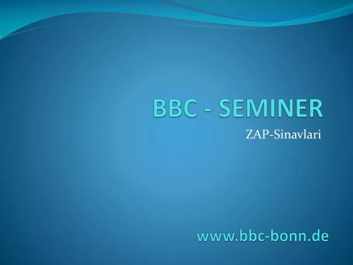 bbc seminer