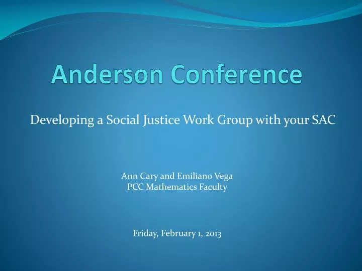 anderson conference