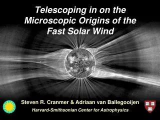 Telescoping in on the Microscopic Origins of the Fast Solar Wind
