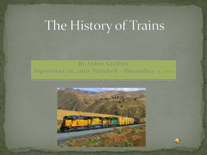 the history of trains