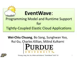 EventWave : Programming Model and Runtime Support for Tightly-Coupled Elastic Cloud Applications