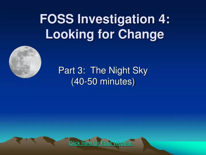 foss investigation 4 looking for change