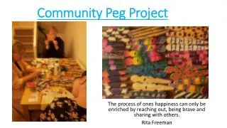 Community Peg Project