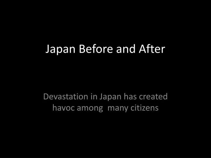 japan before and after