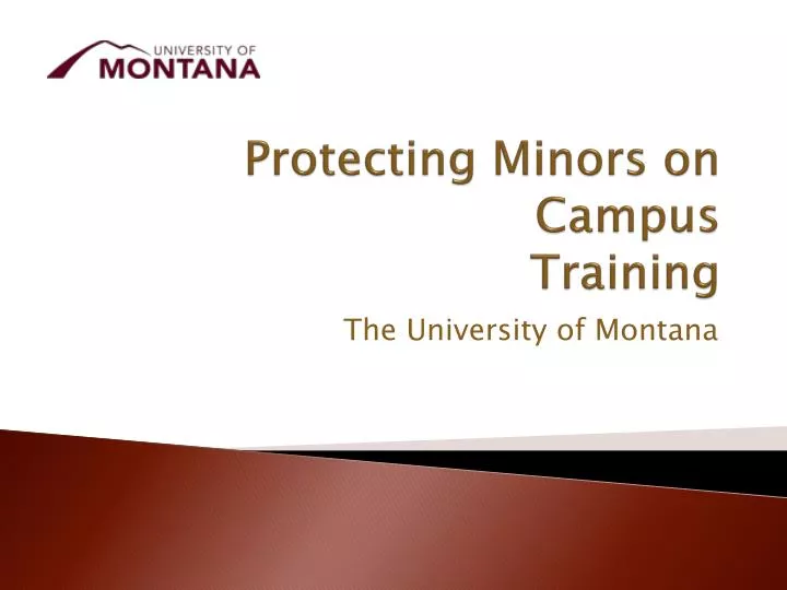 protecting minors on campus training
