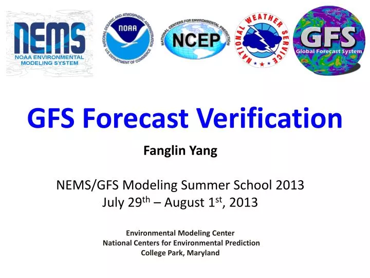 gfs forecast verification