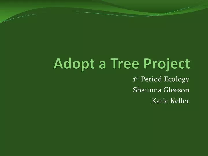 adopt a tree project