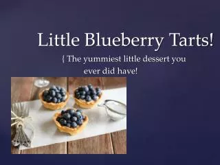 Little Blueberry Tarts!