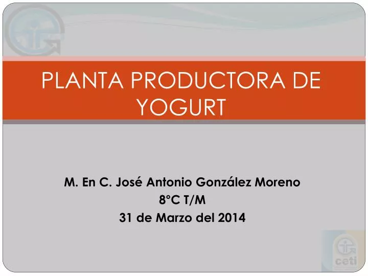 planta productora de yogurt