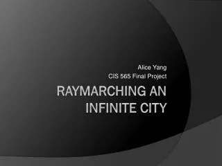 Raymarching an Infinite City