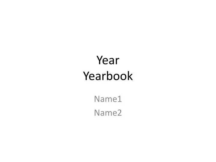 year yearbook