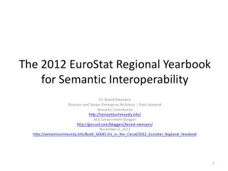 The 2012 EuroStat Regional Yearbook for Semantic Interoperability