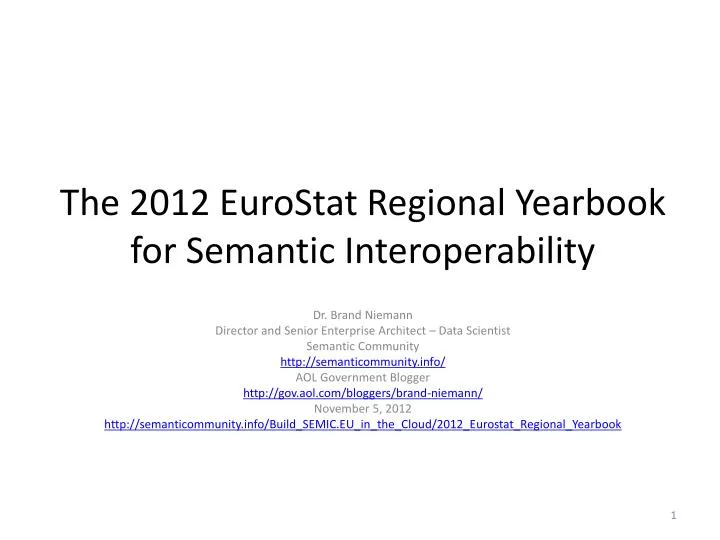 the 2012 eurostat regional yearbook for semantic interoperability