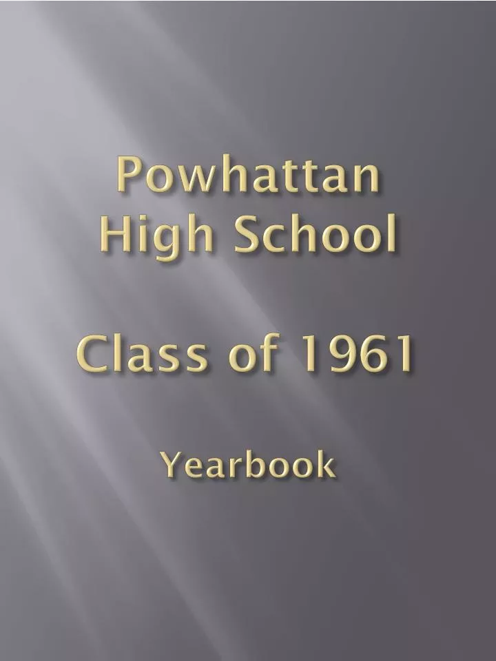 powhattan high school class of 1961 yearbook