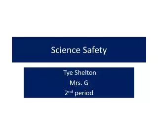 Science Safety