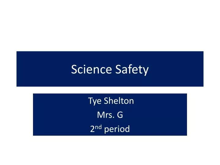 science safety