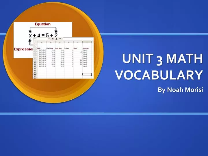 unit 3 math vocabulary