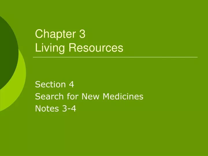 chapter 3 living resources