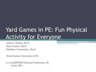 Yard Games in PE: Fun Physical Activity for Everyone