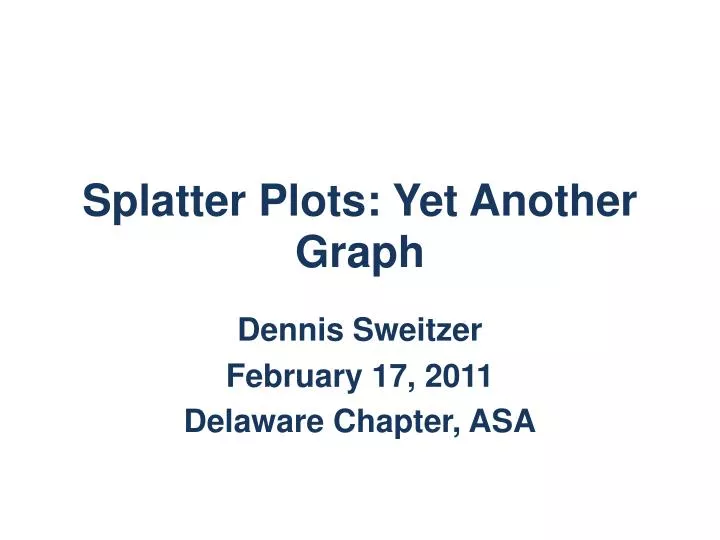 splatter plots yet another graph