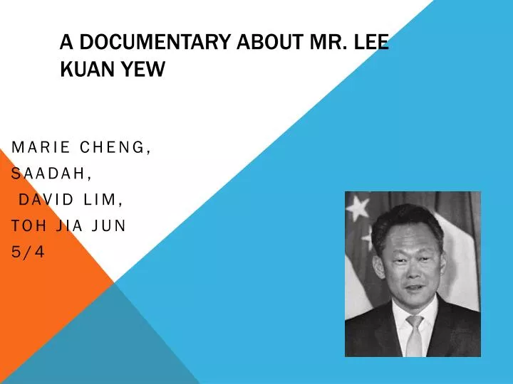 a documentary about mr lee kuan yew