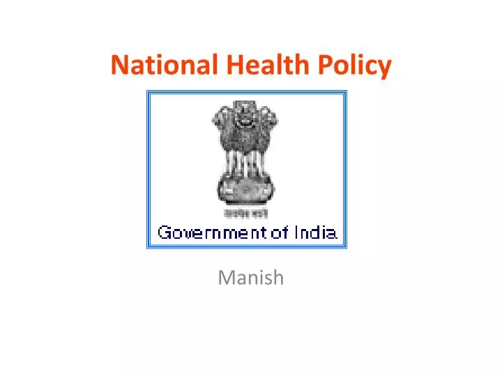 national health policy