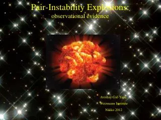 Pair-Instability Explosions: observational evidence