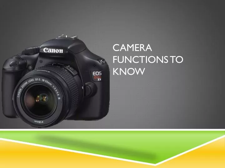 camera functions to know
