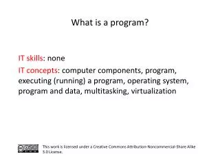 What is a program?