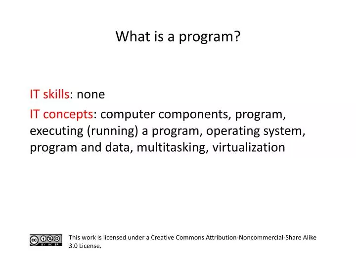 what is a program
