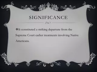 Significance