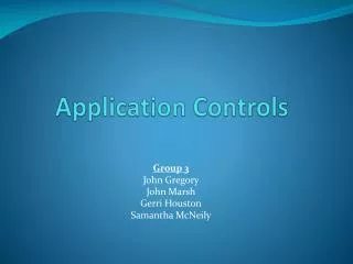 Application Controls