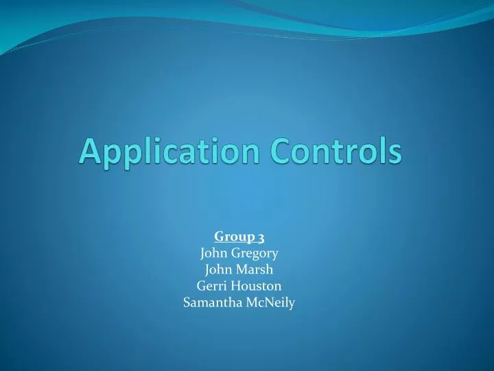 application controls