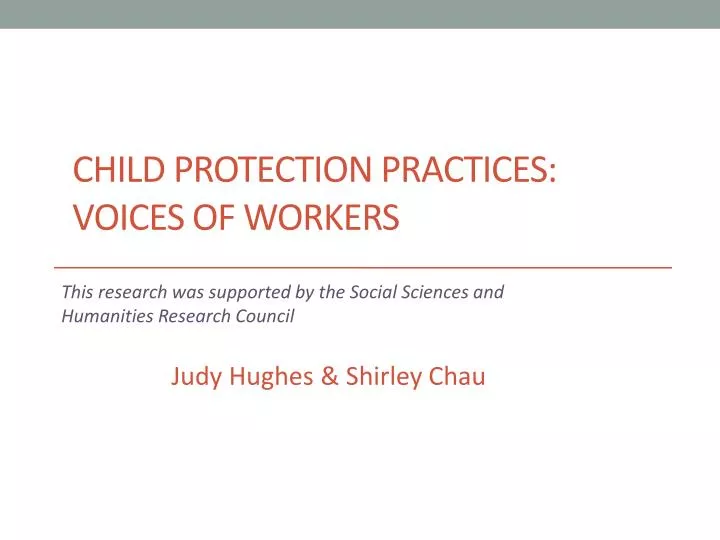child protection practices voices of workers