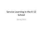 Service Learning in the K-12 School - slide 1