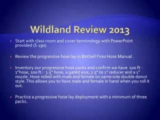 Wildland Review 2013